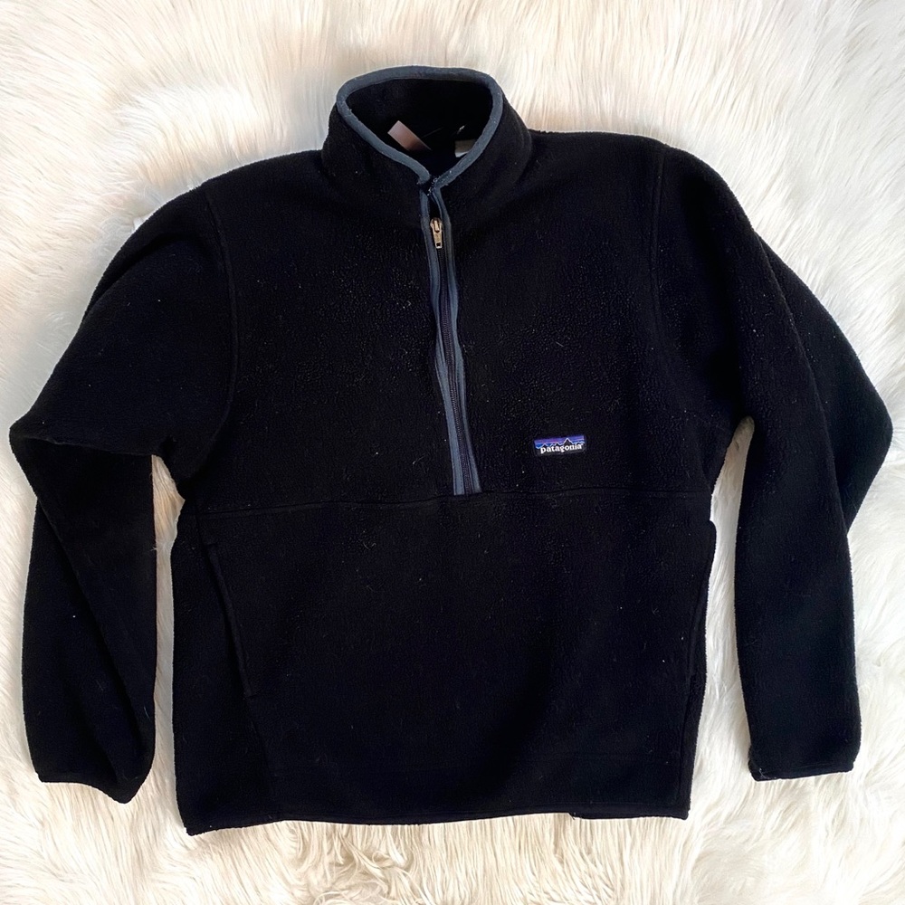 Patagonia Synchilla Size Small Black Quarter Zip